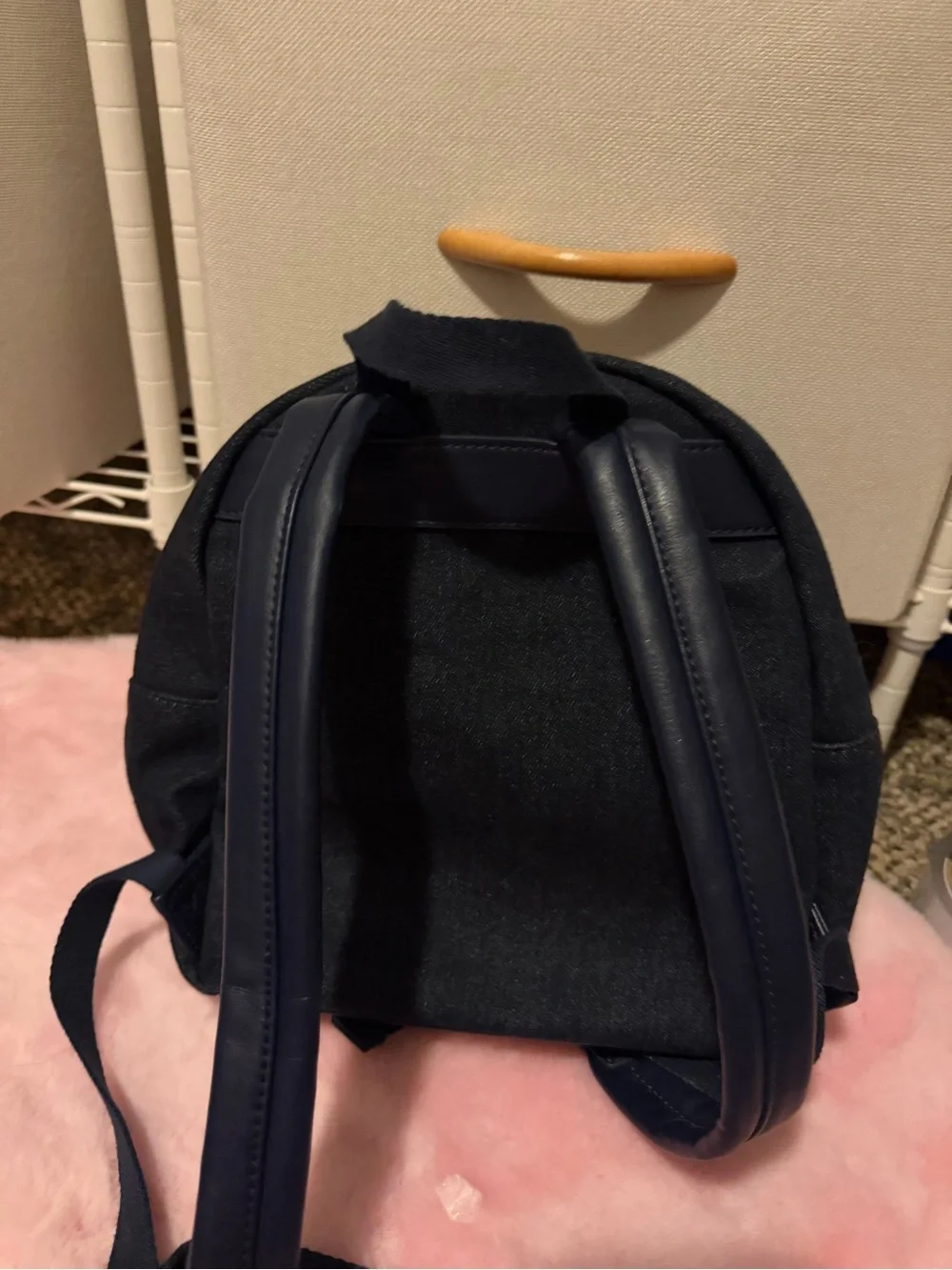 Tommy Hilfiger Navy Backpack with Red and Blue Stripe